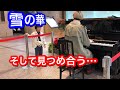 「雪の華」にくぎ付け・・・・・【神戸ストリートピアノ】