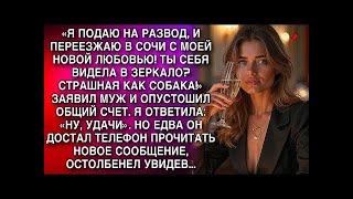 картинка: «Я ПОДАЮ НА РАЗВОД, И ПЕРЕЕЗЖАЮ В СОЧИ С МОЕЙ ЛЮБОВНИЦЕЙ ! А ТЫ СЕБЯ ВИДЕЛА  СТРАШНАЯ КАК СОБАКА!