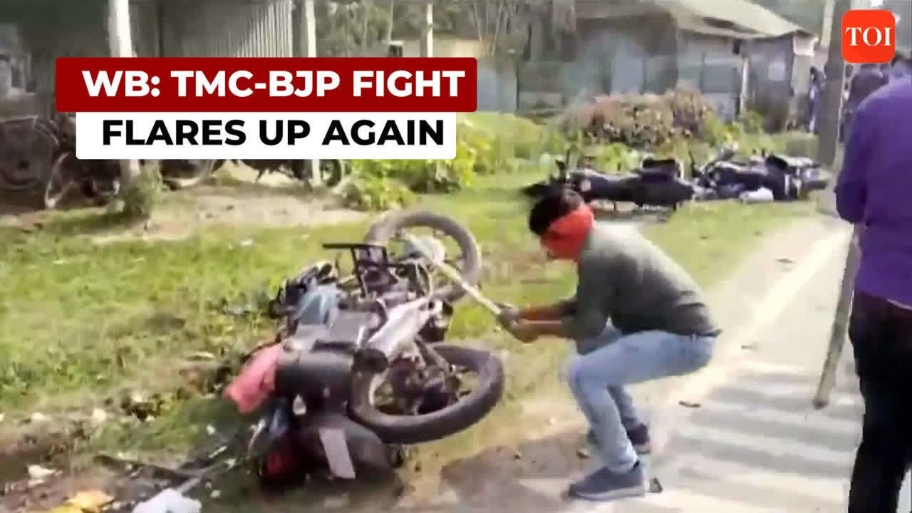 Chaos erupts after Nisith Pramanik’s convoy attacked in Cooch Behar; BJP supporters go on rampage