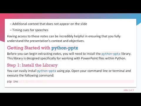 Extracting Presenter Notes from PowerPoint Files Using Python
