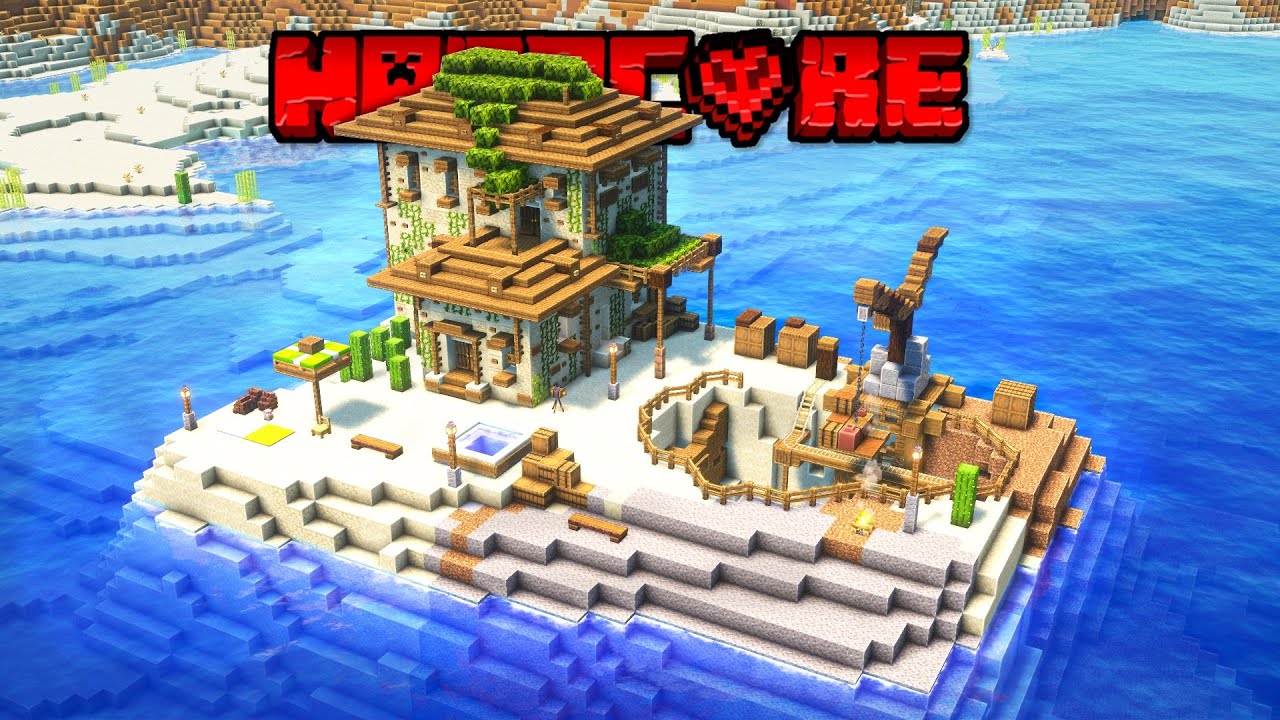 I Built an Island Outpost in Minecraft Hardcore - YouTube
