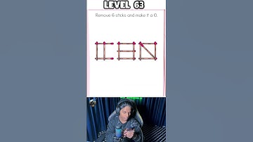 REMOVE 6 STICKS AND MAKE IT A 10 | BRAIN TEST LEVEL 63 | @SunnyGamerzOfficial.