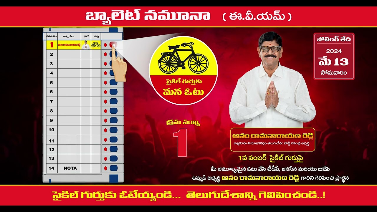 TDP ANAM SIR - ELECTIONS EVM BALLOT BOX AD 2024