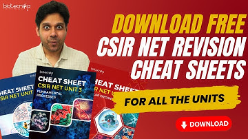 FREE Download CHEAT SHEETS For CSIR NET Life Science Exams - Revise Smarter | Recall Faster