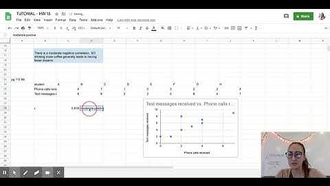 Using Google Sheets to Calculate Correlation Coefficient r - IB Maths AI SL