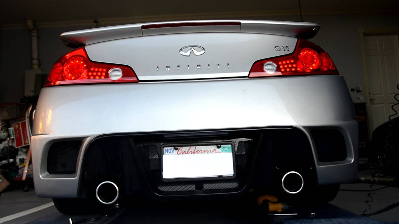 2004 Infiniti G35 Straight pipes with no Exhaust or Muffler YouTube