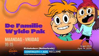 Nickelodeon Netherlands Continuity Ads April 14, 2026 Reclame 14 April 2026