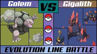 Em Vs. Gigalith - Evolution Line Battle Pokémon Sunmoon
