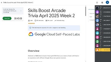 Skills Boost Arcade Trivia April 2025 Week 2 || Lab Solution || Google Cloud Arcade 2025 #quicklab