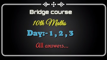 Setu abhyaskram  {Bridge course}10th Maths Day 1 2 3