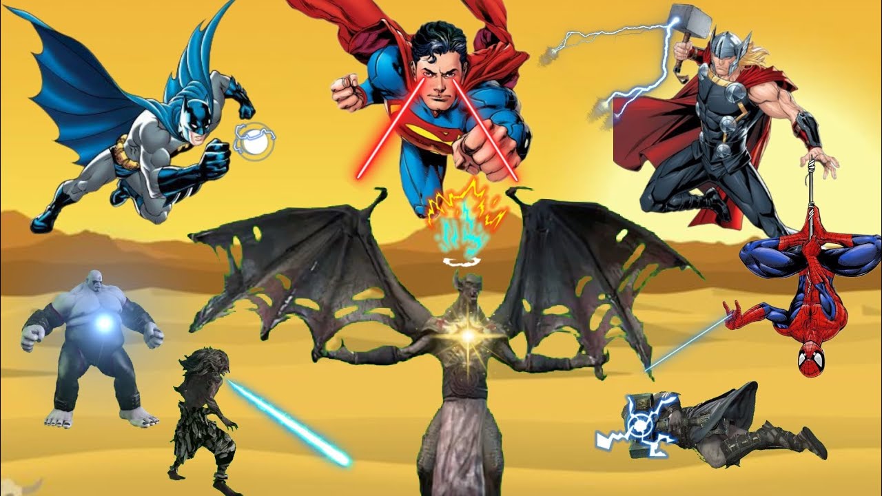 الابطال الخارقين سوبرمان و باتمان و سبايدر مان و ثور فى مملكة اودين|قصص عربية|وقت الحدوتة