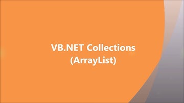 VB .NET Collections | ArrayList | DotNet Programming | V.H.N.S.N.College (Autonomous)