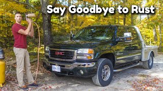 Oil Undercoating my Truck so it won't Rust. Easy and Foolproof Method.