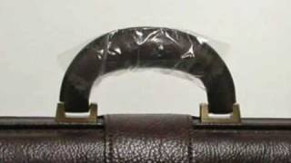 大阪・八尾の名人鞄職人のダレスバッグ（ダコタ牛革・チョコ）