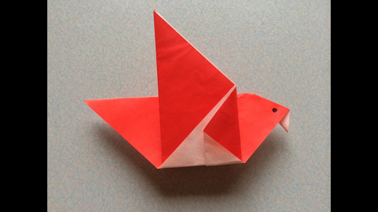 簡単折り紙 子供でも折れる小鳥 The Little Bird Origami Which Can