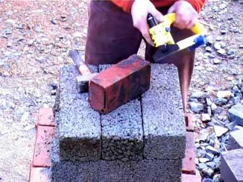 Angle cutting a brick , GREAT FOR PAVING SETS !