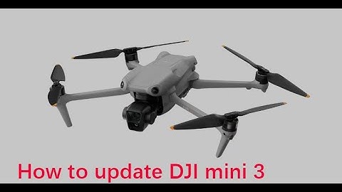 How to update DJI mini 3 firmware