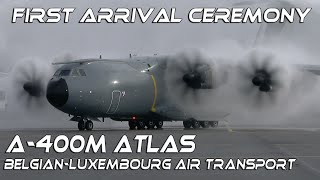 First Arrival of Airbus A400M  Atlas of Belgian-Luxembourg  Air Transport Unit  at Melsbroek  4K UHD