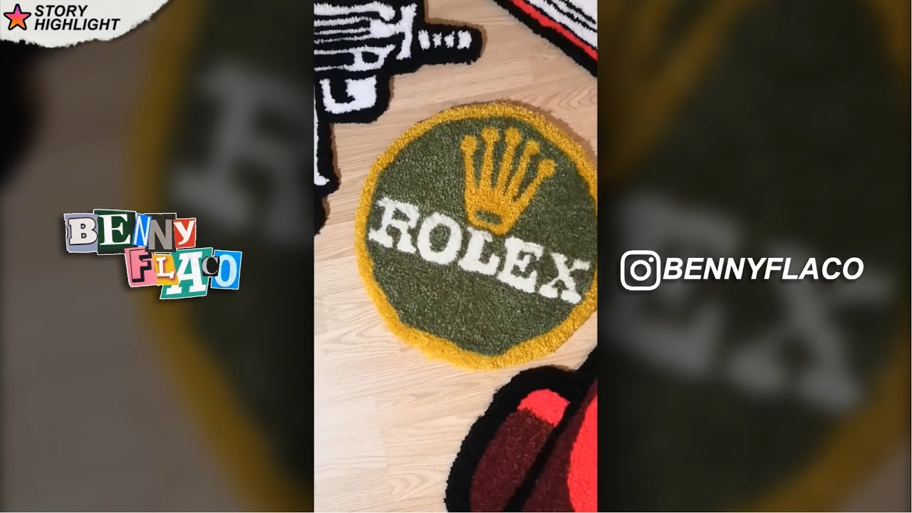 Rolex Area Rug Rolex Logo Teppich (Rug) 🤩 + Rolex Logo Wall LED Wall Decoration #howto ...