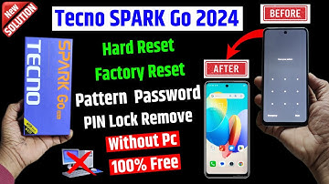 Unlock your Tecno Spark Go 2024 (without pc) Tecno BG6 Reset & Remove All type screen lock
