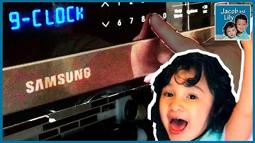 Set time on samsung microwave | Fast ME21M706BAS/AA in the kitchen of Jacob and Lily