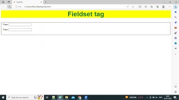 How to use fieldset in HTML