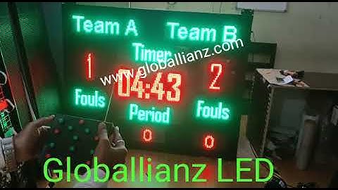 Globallianz LED Basketball Scoreboard Display | Sports Scoreboard