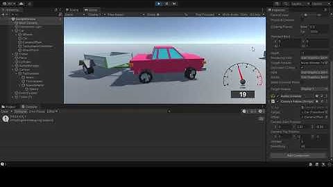 Free Look Camera and Top Look Camera  - Making game Trucker Empire - Unity & Blender - #10