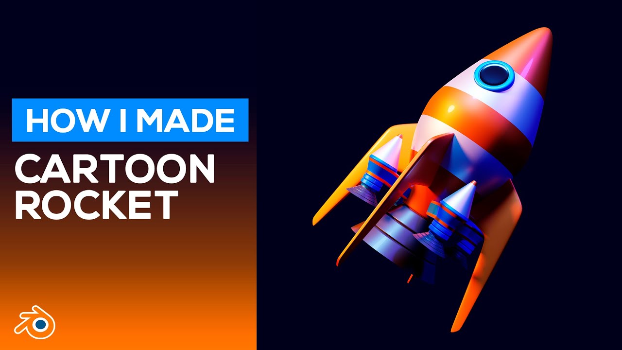 Cartoon Rocket in Blender 2.9 | 3D Modeling Process