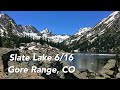 Upper slate lake gore range co 616