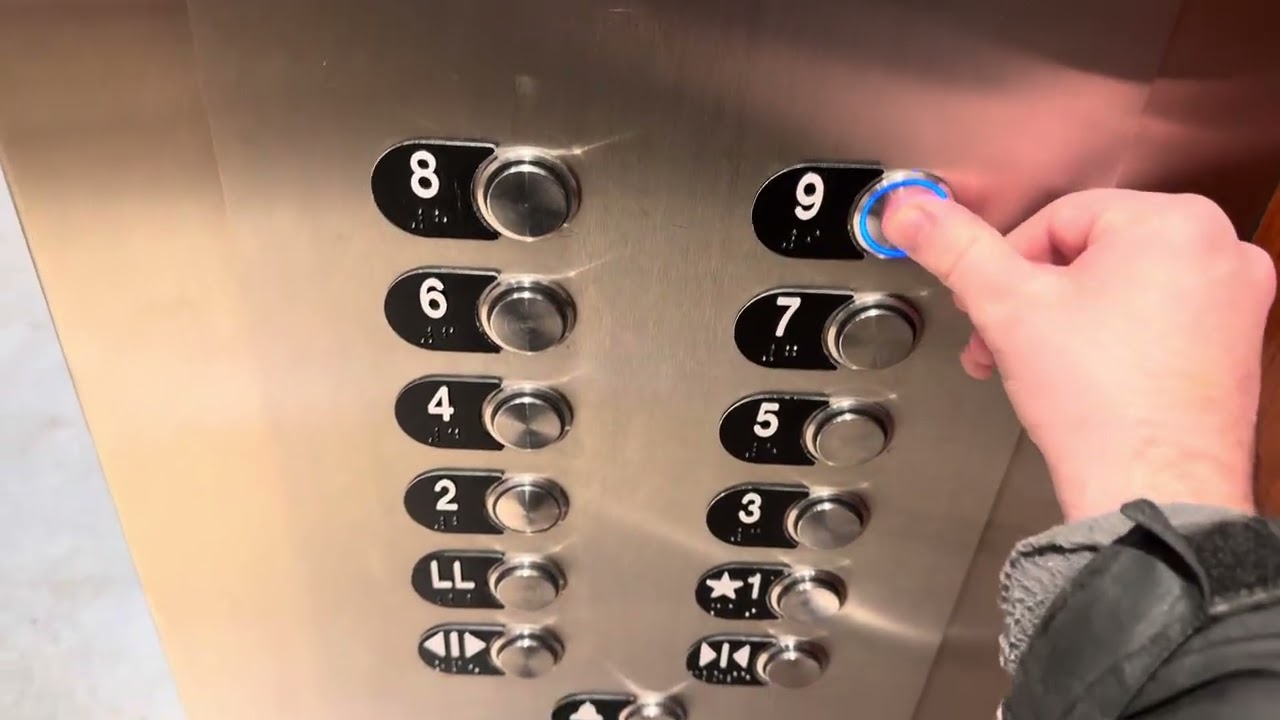 Busy Talking Modded ThyssenKrupp Traction Elevator At Beaumont Hospital North Tower Royal Oak MI 