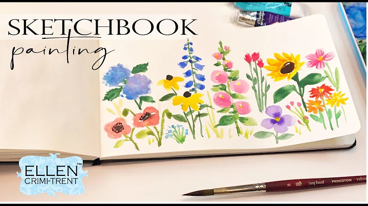 Sketchbook Painting/ Easy Watercolor Summer Flower...