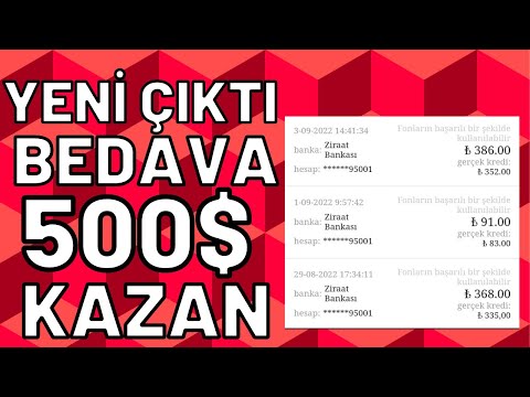 Yeni Çıktı Bedava 500$ Kazan 🤑 Ödeme Kanıtlı 💰 İnternetten Para Kazanma Yolları 2022