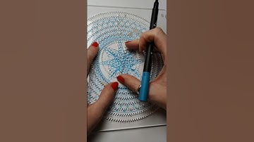 Blue Spirograph ASMR Art #satisfyingvideo  #asmr