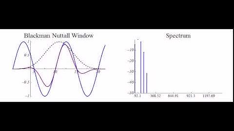 Leakage Effect of a Discrete Fourier Transform (Blackman Nuttall Window)