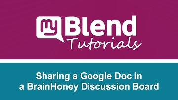 Sharing a Google Doc in a BrainHoney Discussion Board