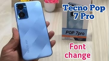 Font Change In Tecno Pop 7 Pro, How To Change Font Style In Tecno Pop 7 Pro, Tecno Pop 7 Pro