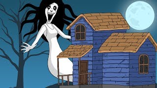 kartun horor lucu - Penampakan Kuntilanak Di Rumah Hantu