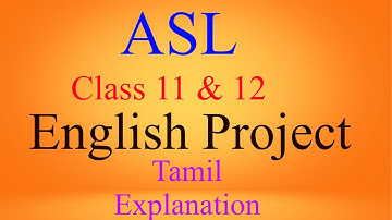 English ASL Project Class 11 & 12 Std English Project CBSE - English Abaca