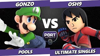 Port Priority 9 - Gonzo (Luigi) Vs. Osh9 (Mii Brawler) Smash