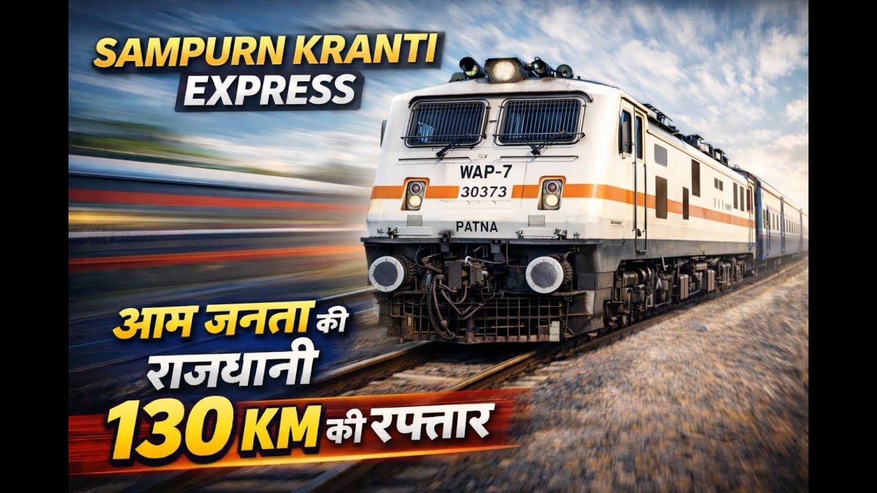 संपूर्ण क्रांति और श्रमजीवी एक्सप्रेस के बीच जबरदस्त पैरेलल रेस 🚆💨😱😲