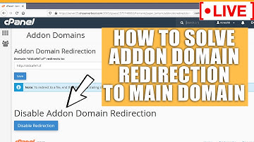 [🔴LIVE] How to solve Addon domain redirection to main domain?