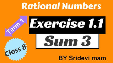 TN samacheer class 8 term 1 chapter 1 ( Rational Numbers ) exercise 1.1 sum 3 8th maths tamil