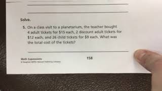 4th Grade operations and algebraic thinking