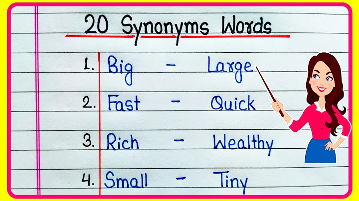 20 Synonyms Words | Learn 20 Synonyms Words | Common English Synonyms | Similar Words - Synonyms 20