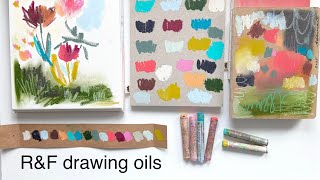 Playing with my R&F drawing oil sticks, and sharing recent artwork.
