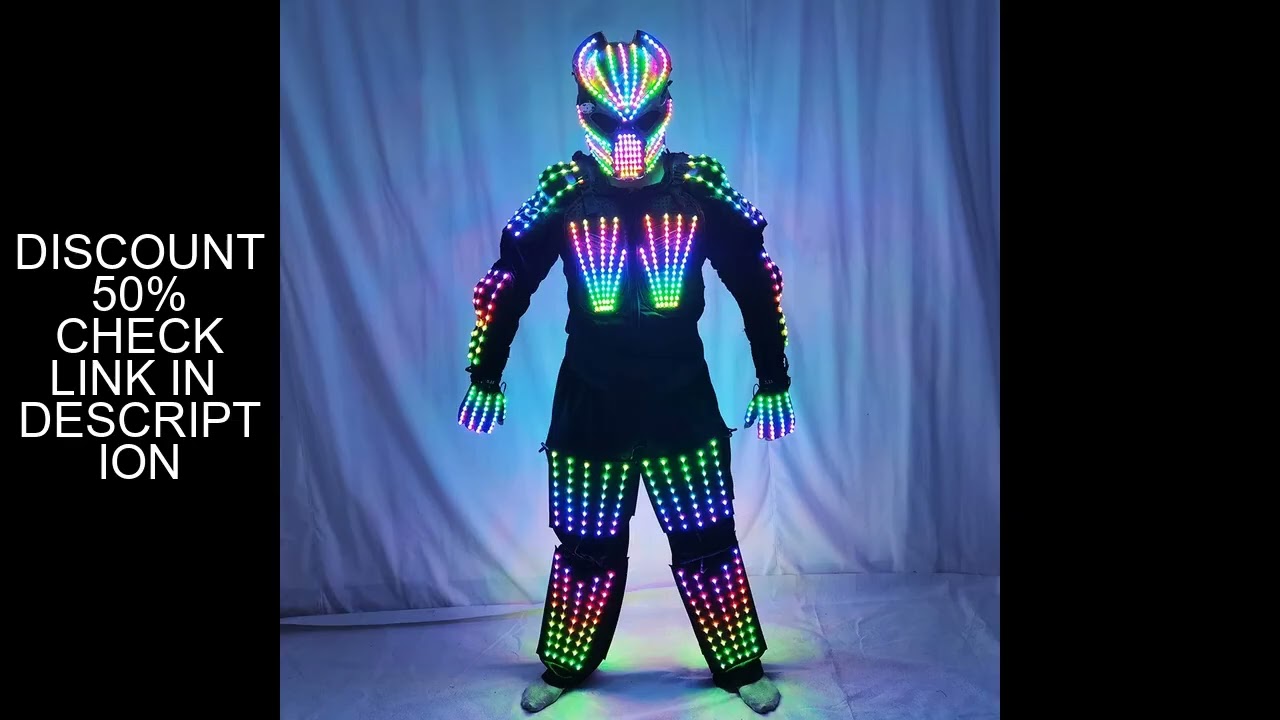 Full Color LED Suit Costumes Clothes Lights Luminous Stage Dance Performance Show Growing Light Up A