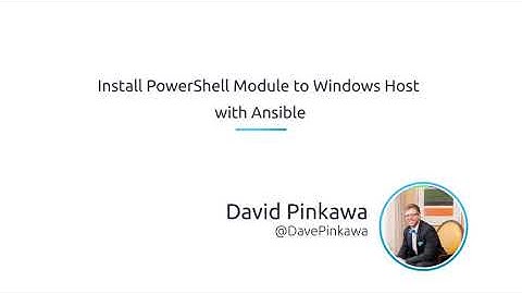 Install PowerShell Module to Windows Host with Ansible
