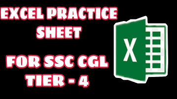 Dablyu Excel Practice Sheet Module 1 For SSC CGL Tier - 4  Helpful For Learning Excel From Basic