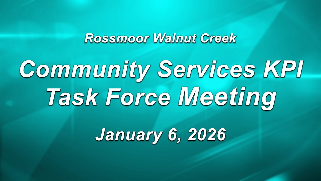 RWC Community Services KPI Task Force Meeting on January 6, 2026 - YouTube